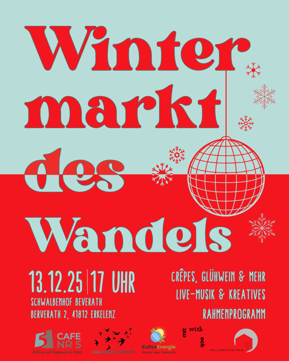 Flyer zum Wintermarkt am 13.12 ab 17.00 im Schwalbenhof Berverath